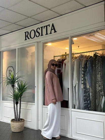 Veena Hi-Lo Pleated Top in Dusty Pink (NEW!)