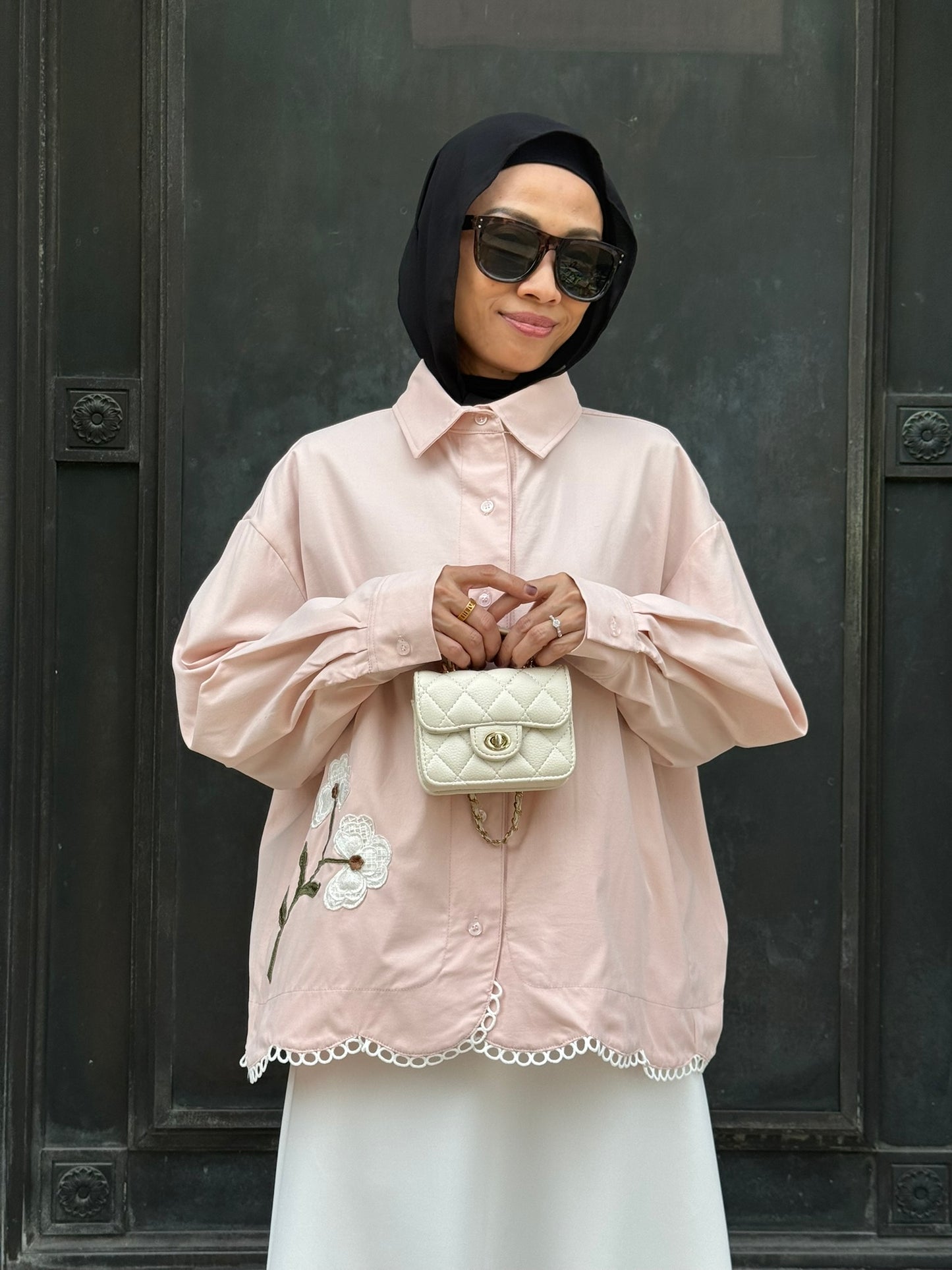 Leila Embroidery Top in Baby Blush (NEW!)