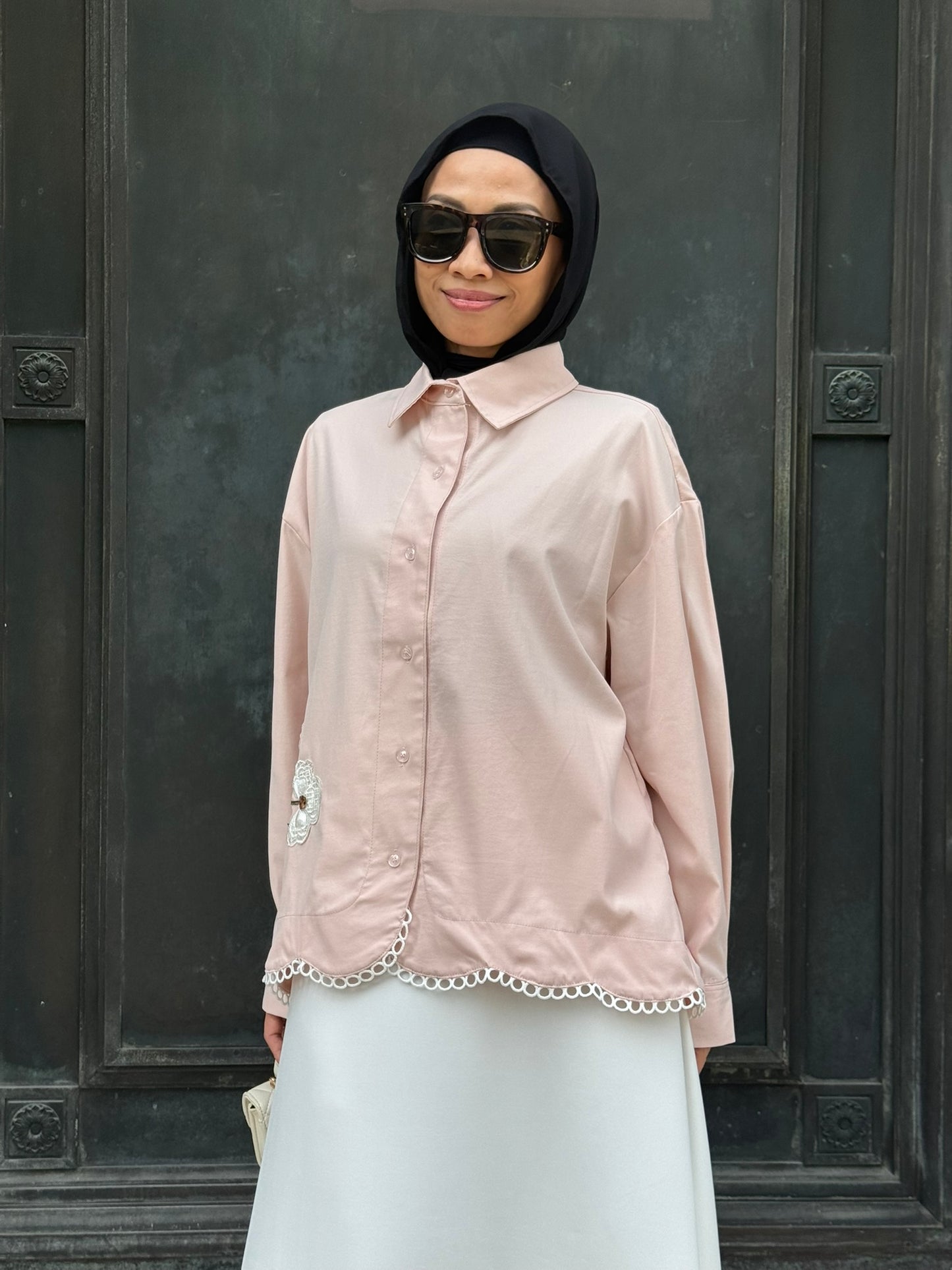 Leila Embroidery Top in Baby Blush (NEW!)