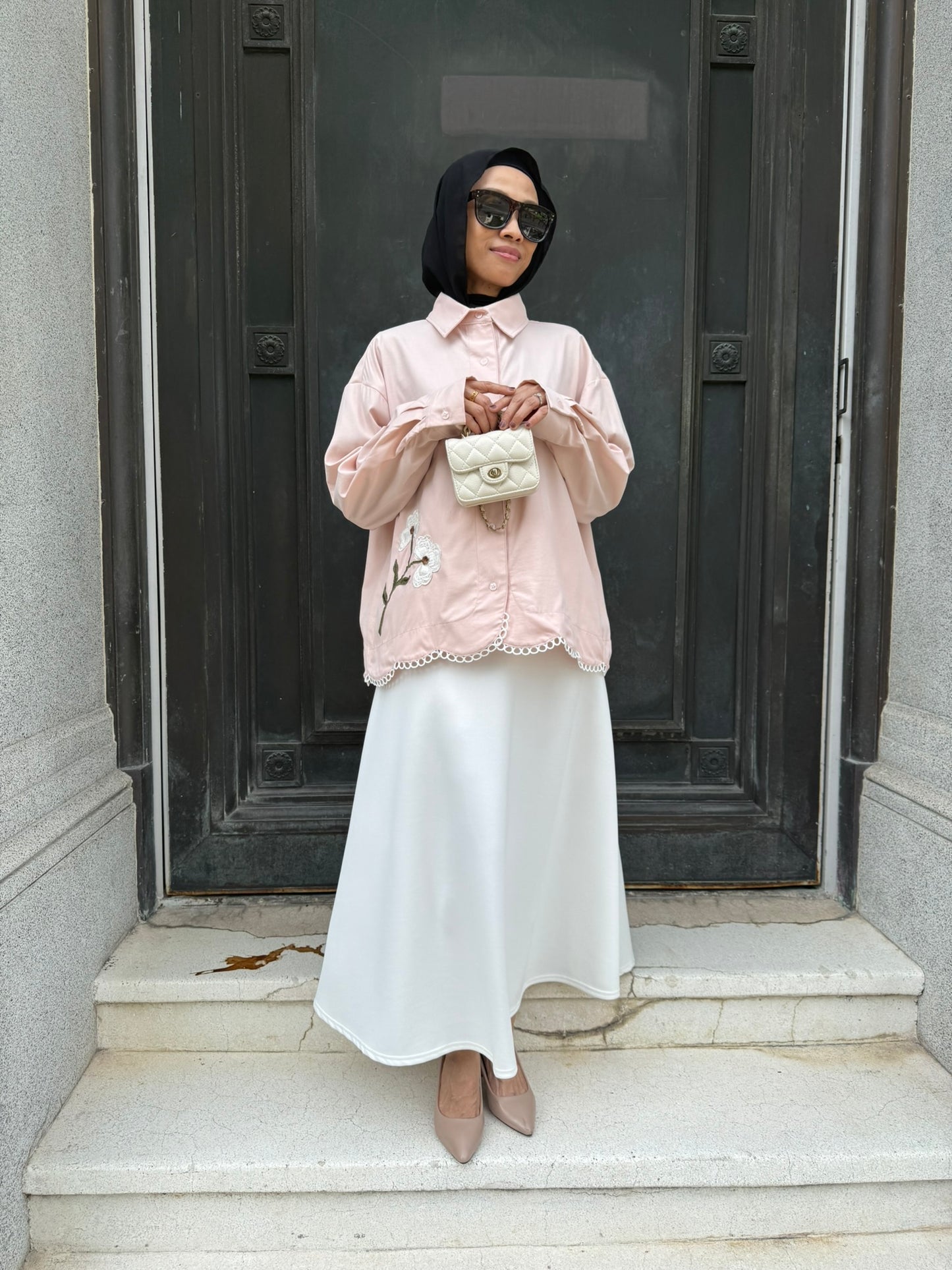 Leila Embroidery Top in Baby Blush (NEW!)