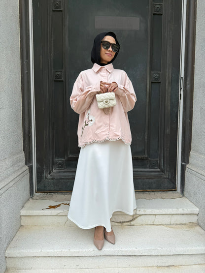 Leila Embroidery Top in Baby Blush (NEW!)