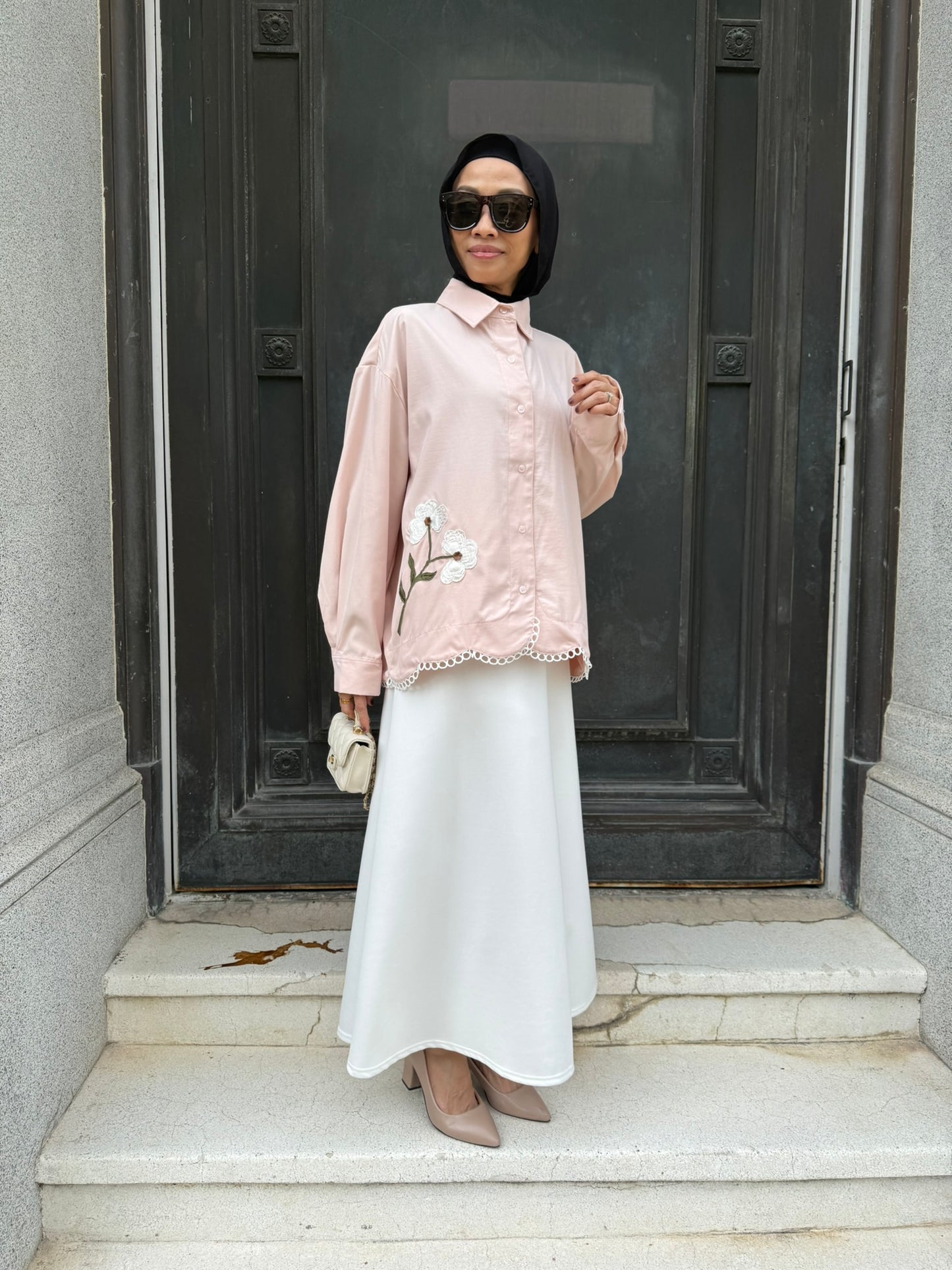 Leila Embroidery Top in Baby Blush (NEW!)