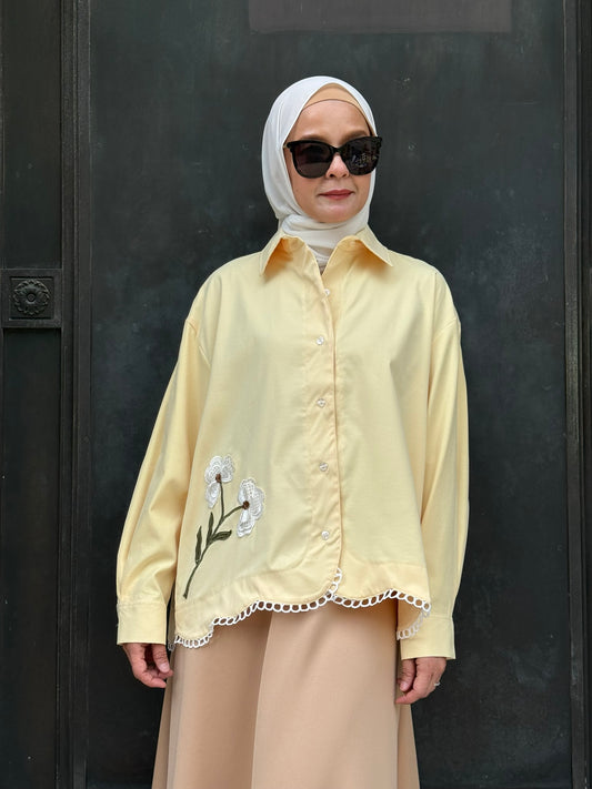 Leila Embroidery Top in Butter Yellow (NEW!)