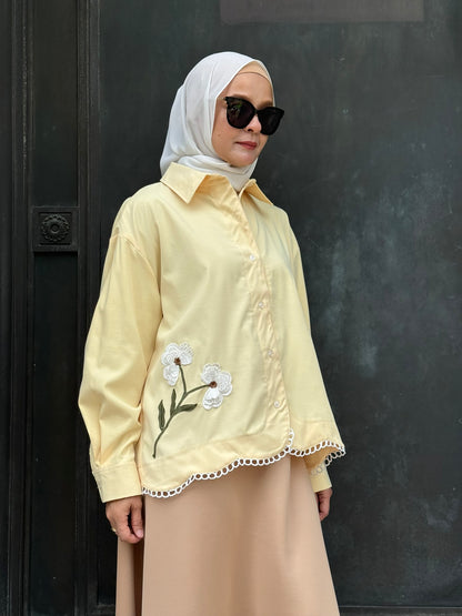 Leila Embroidery Top in Butter Yellow (NEW!)