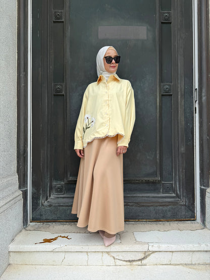 Leila Embroidery Top in Butter Yellow (NEW!)