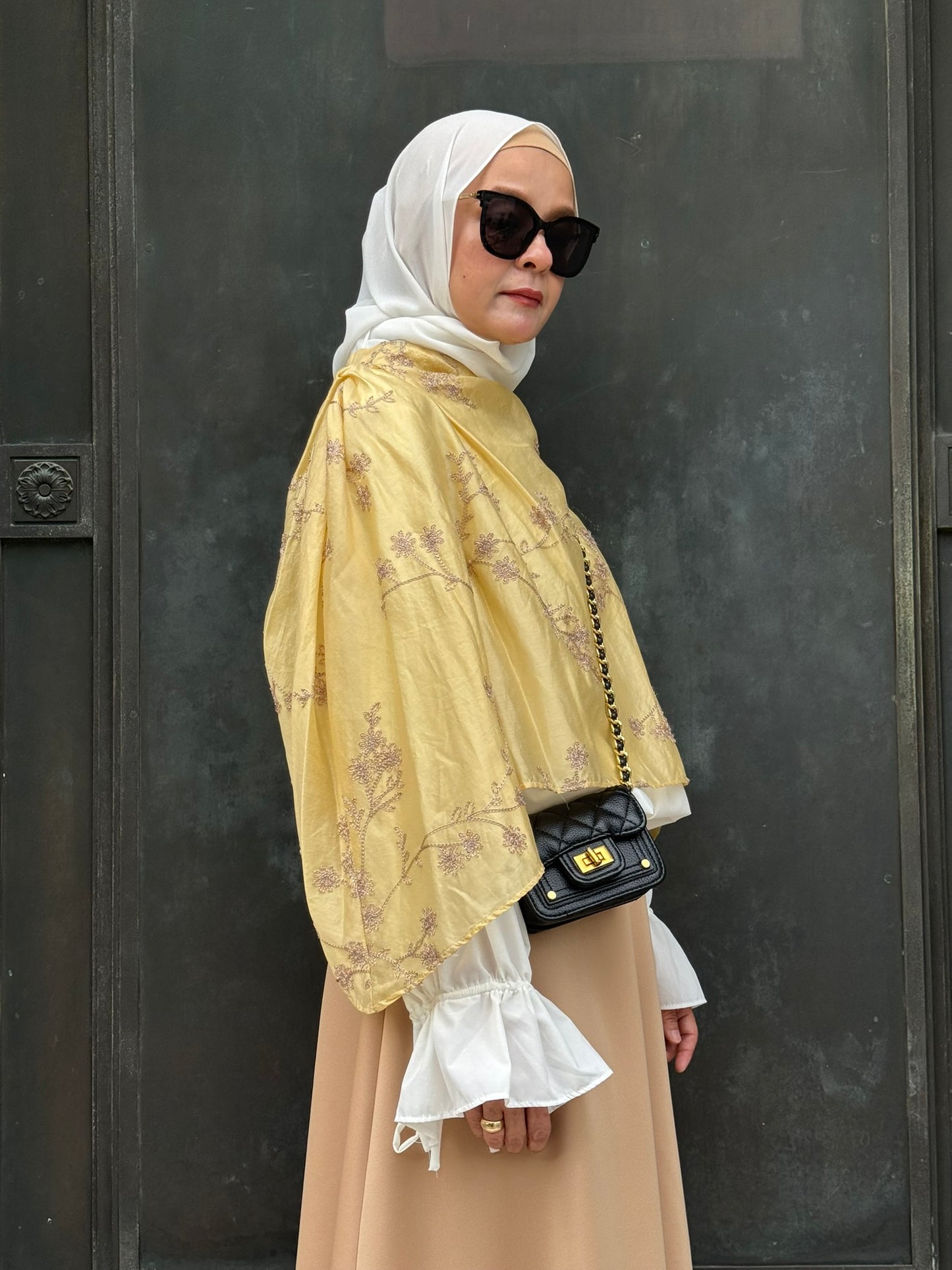 Grace Cape Blouse in Mustard Yellow (NEW!)
