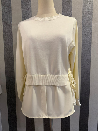 Elma Layered Knit Blouse in Black (NEW!)