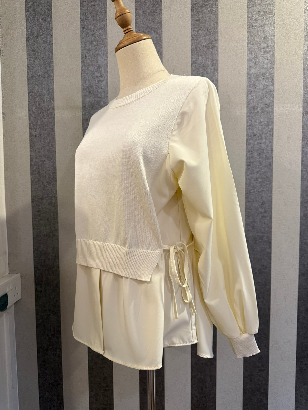 Elma Layered Knit Blouse in Black (NEW!)