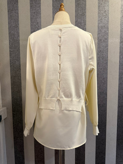 Elma Layered Knit Blouse in Black (NEW!)