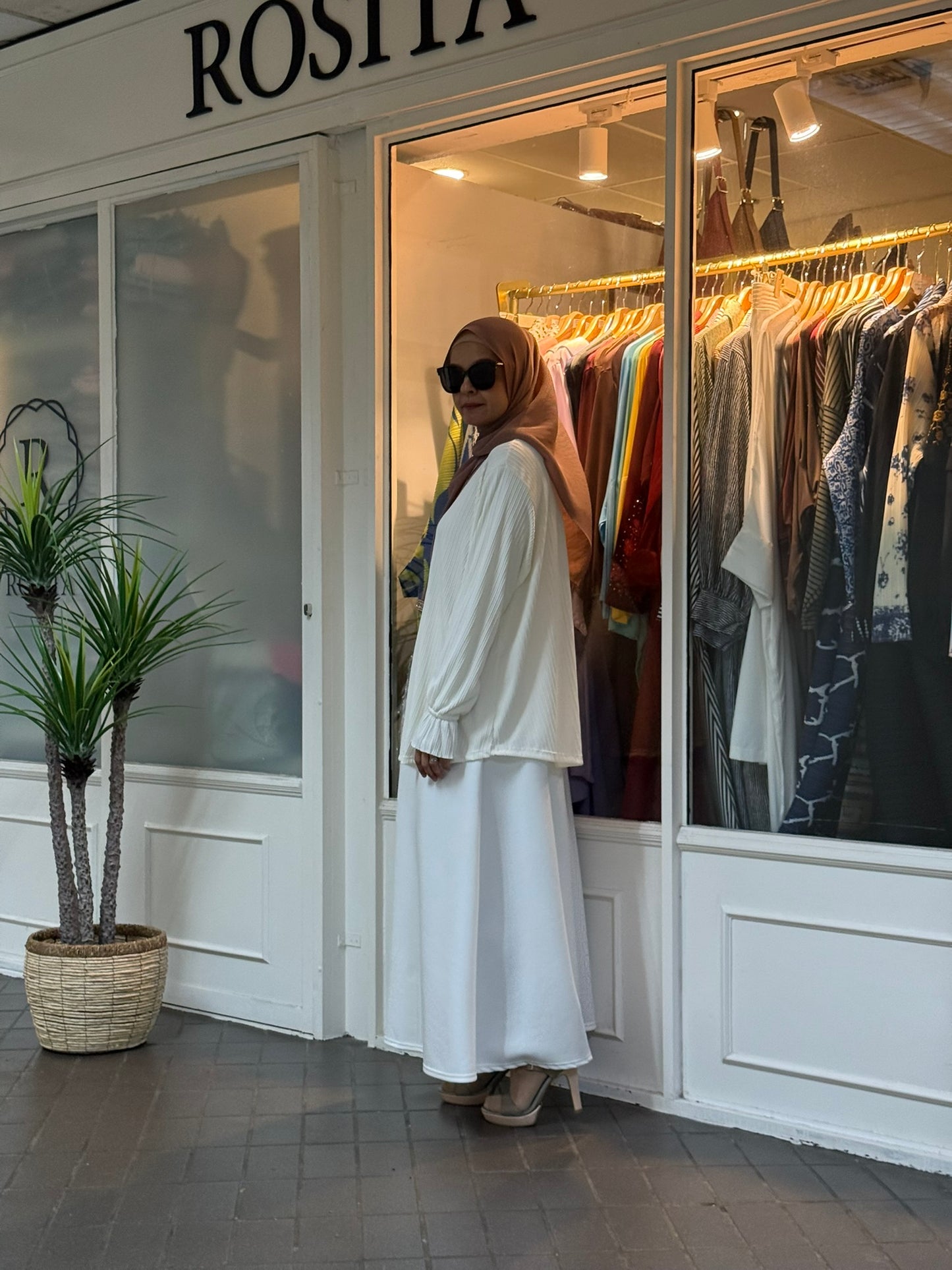 Reika Flounce Sleeves Top in Ivory White (NEW!)