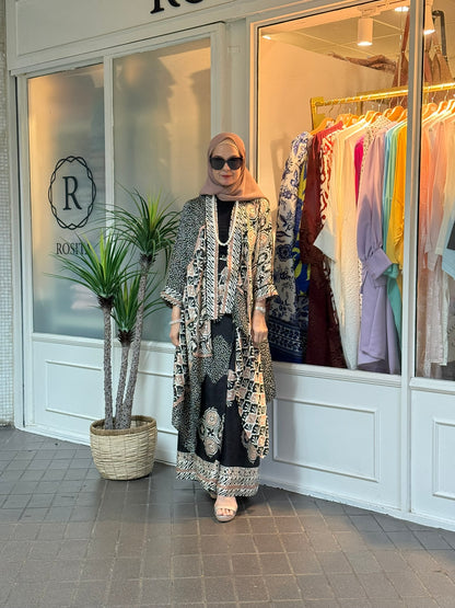 Sari Batik Outerwear Set in KK01 Black (NEW!)