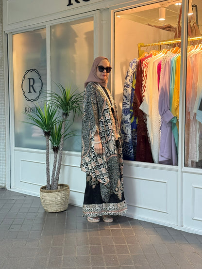 Sari Batik Outerwear Set in KK01 Black (NEW!)