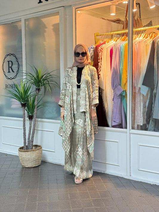 Sari Batik Outerwear Set in KK02 Sage (NEW!)