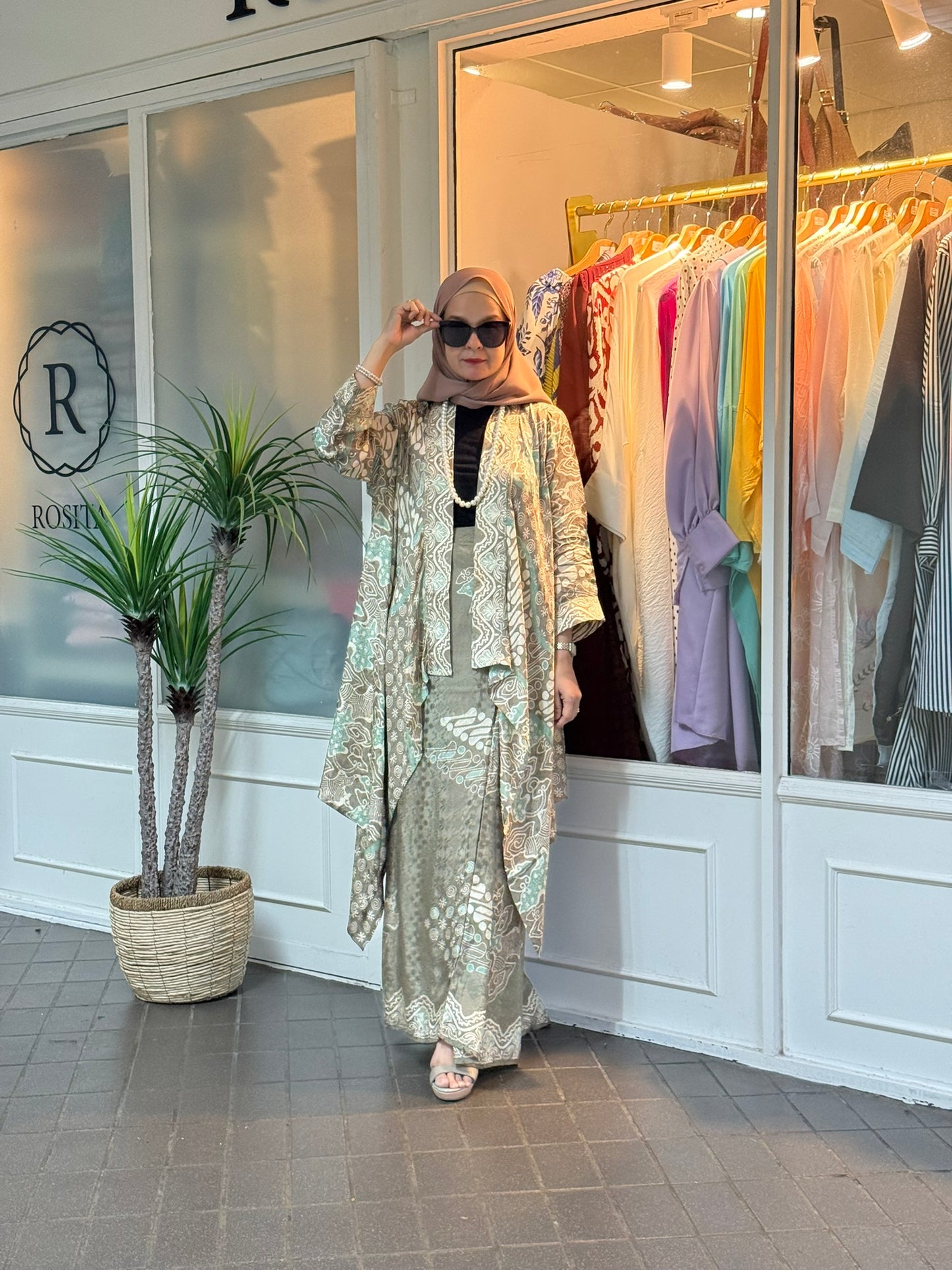 Sari Batik Outerwear Set in KK02 Sage (NEW!)