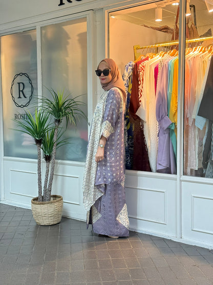 Sari Batik Outerwear Set in KK04 Lavender (NEW!)