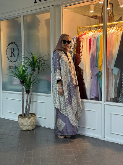 Sari Batik Outerwear Set in KK04 Lavender (NEW!)
