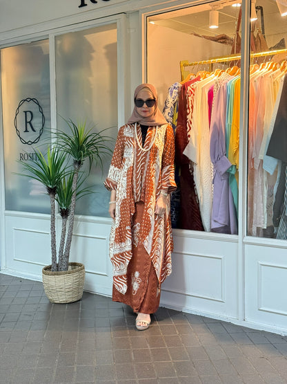 Sari Batik Outerwear Set in KK05 Chestnut (NEW!)