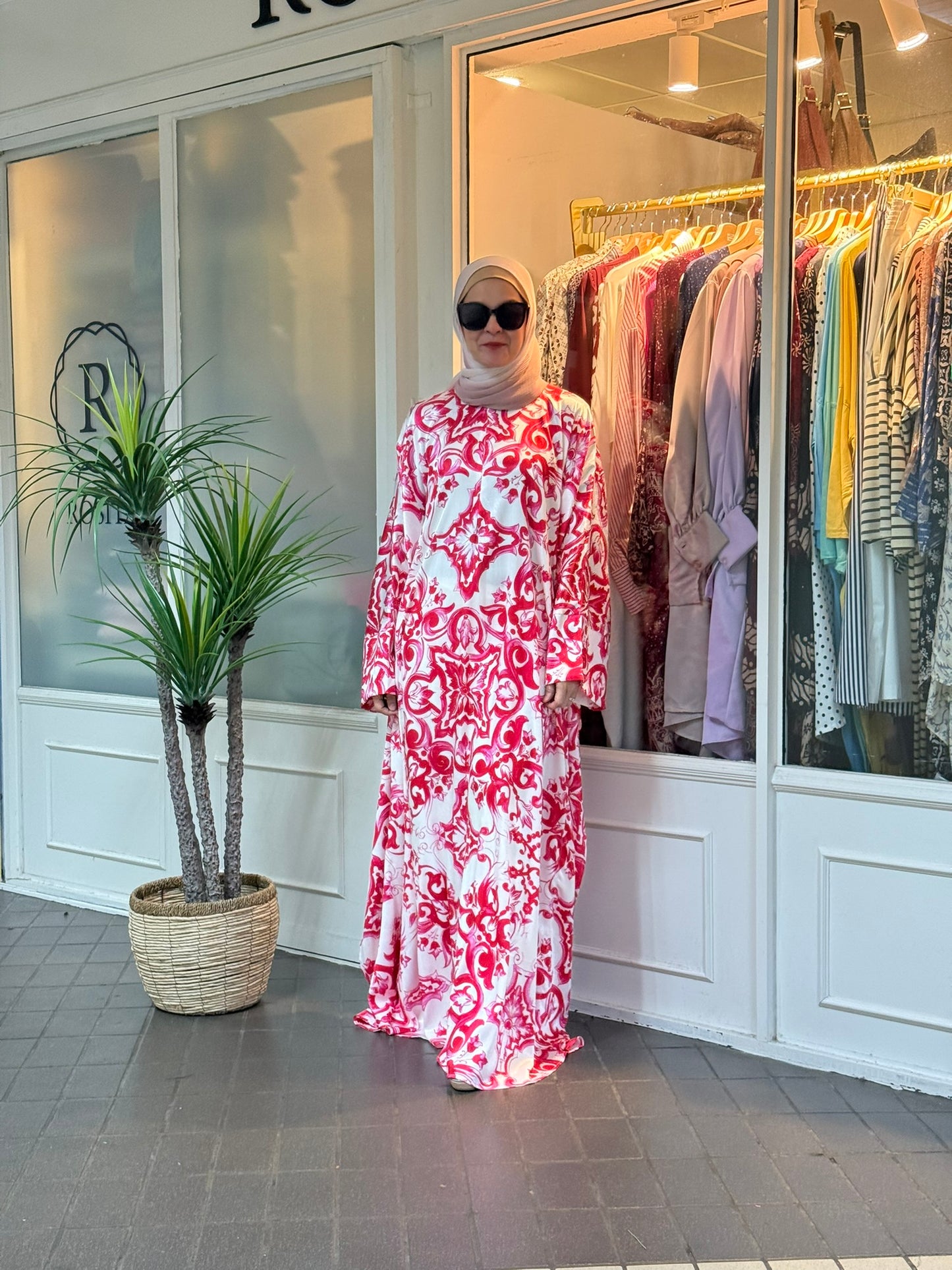 Layla Kaftan in LK01 Pink Batik (NEW!)
