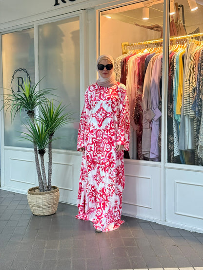 Layla Kaftan in LK01 Pink Batik (NEW!)