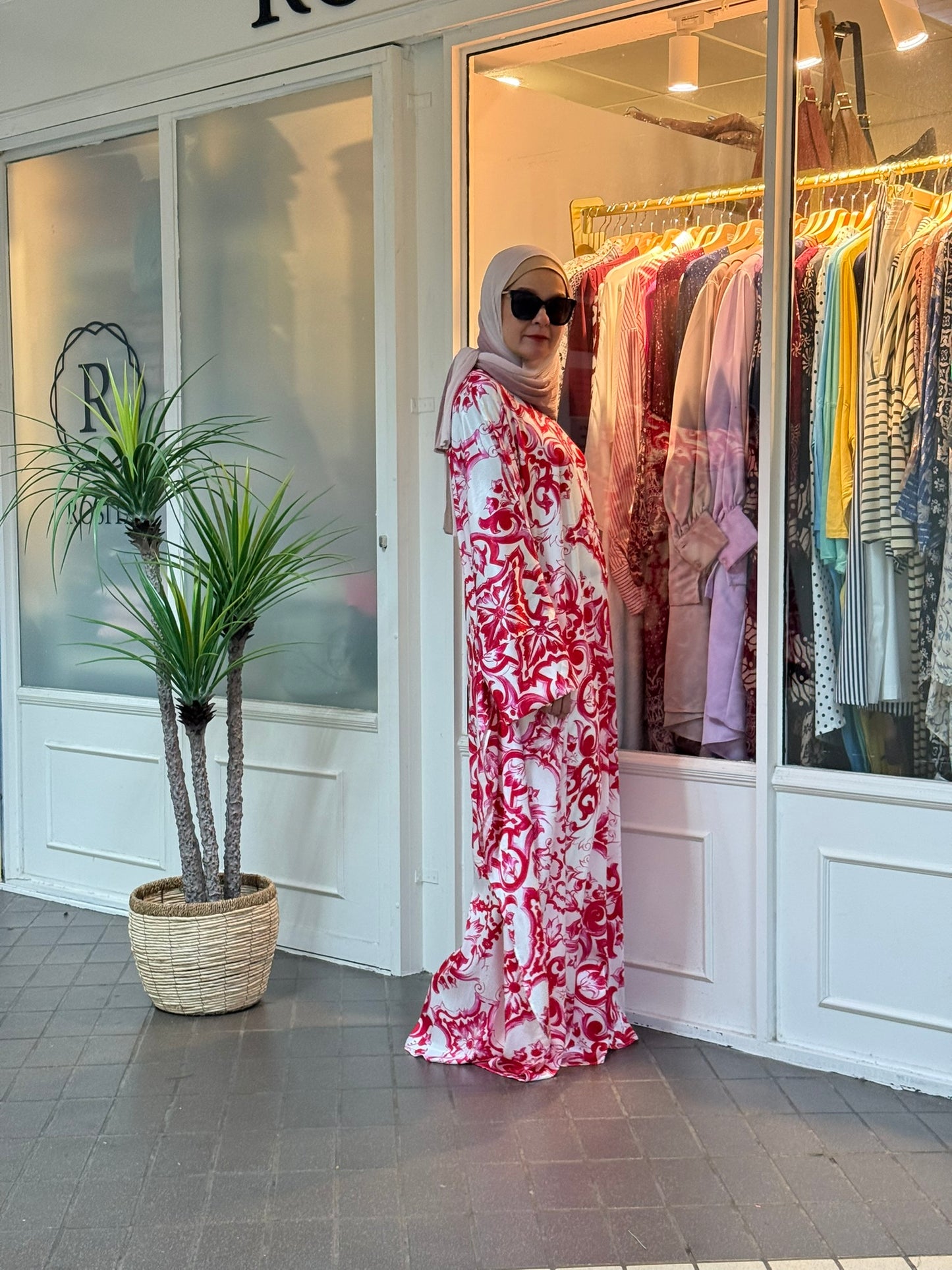 Layla Kaftan in LK01 Pink Batik (NEW!)