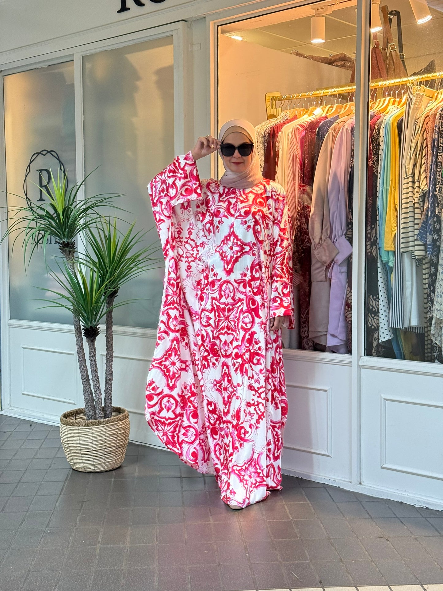 Layla Kaftan in LK01 Pink Batik (NEW!)