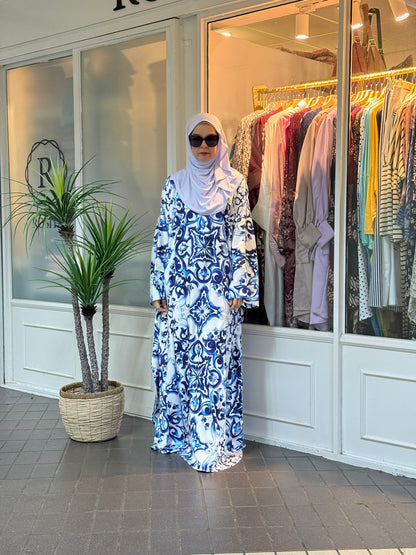 Layla Kaftan in LK03 Blue Batik (NEW!)