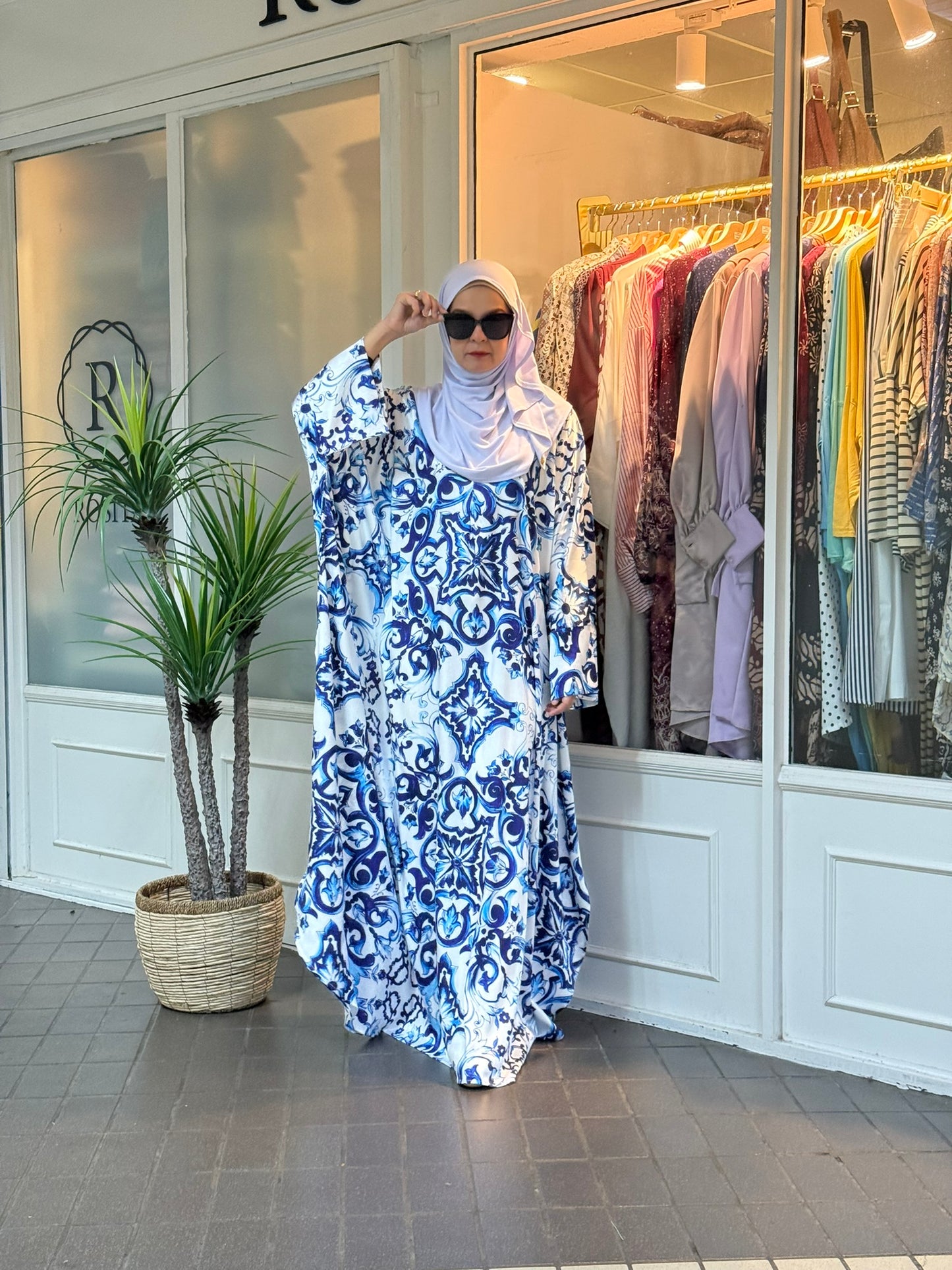 Layla Kaftan in LK03 Blue Batik (NEW!)