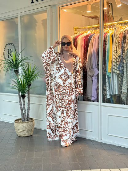 Layla Kaftan in LK04 Brown Batik (NEW!)