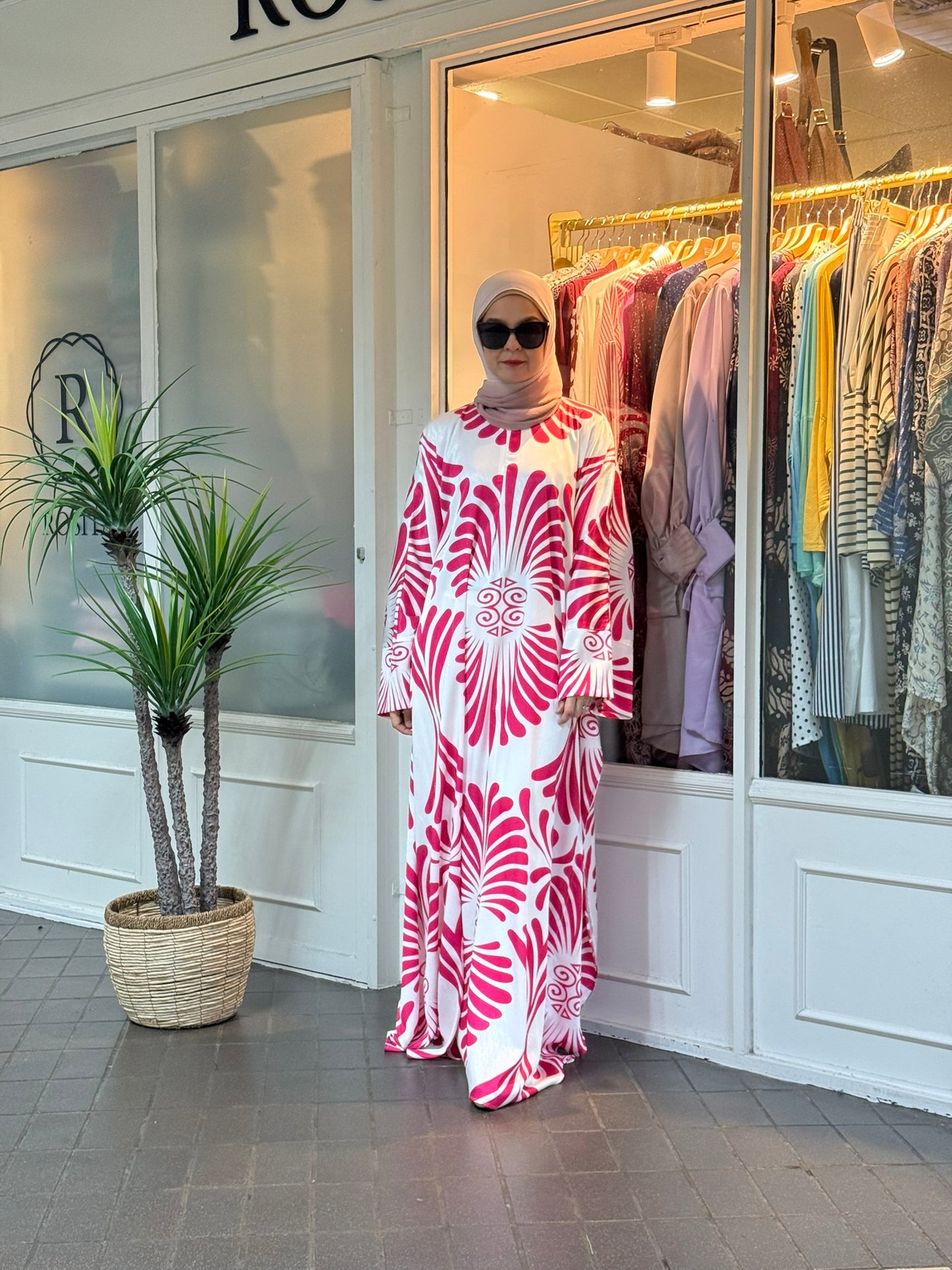 Layla Kaftan in LK07 Pink Floral (NEW!)