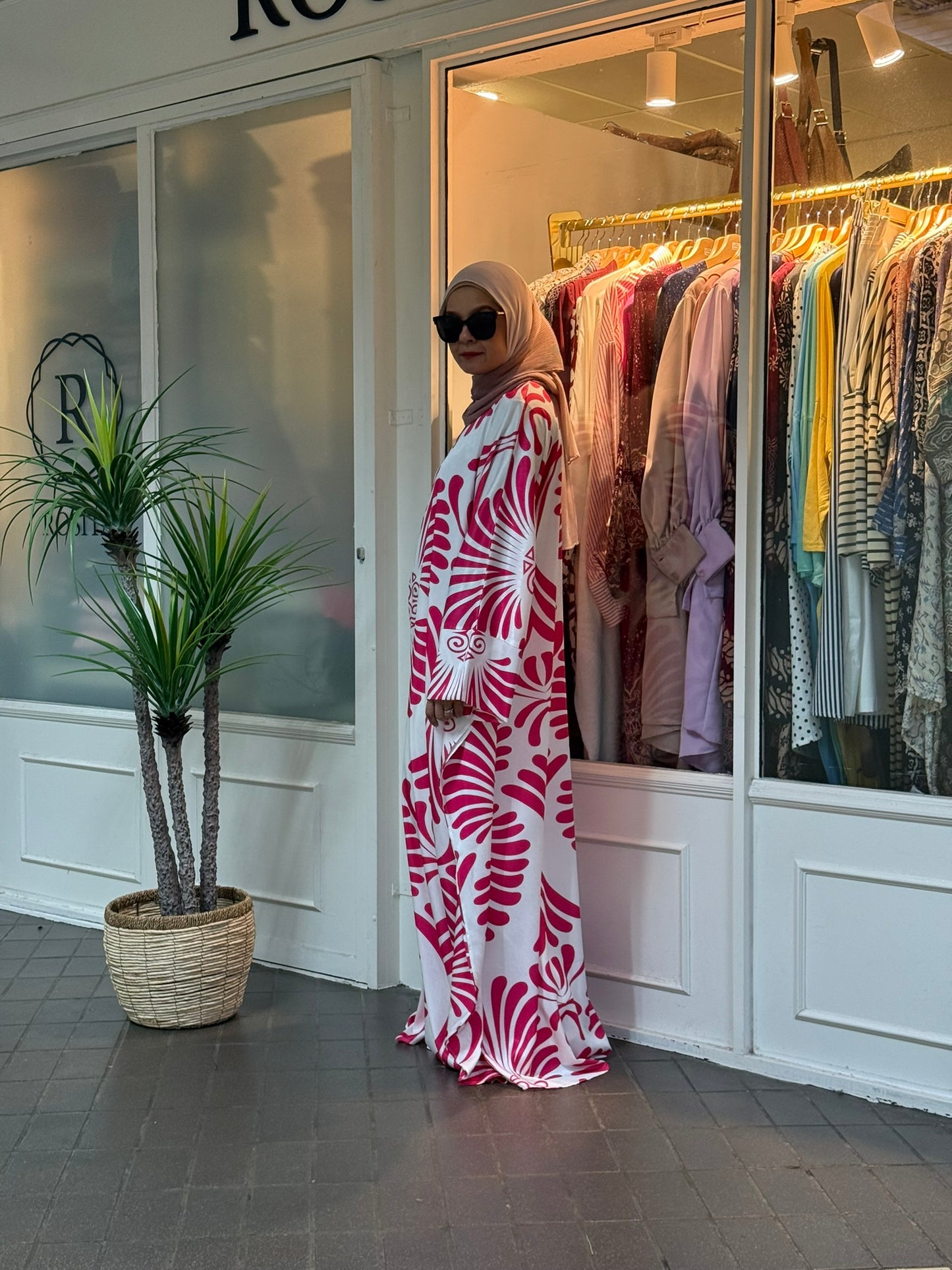 Layla Kaftan in LK07 Pink Floral (NEW!)