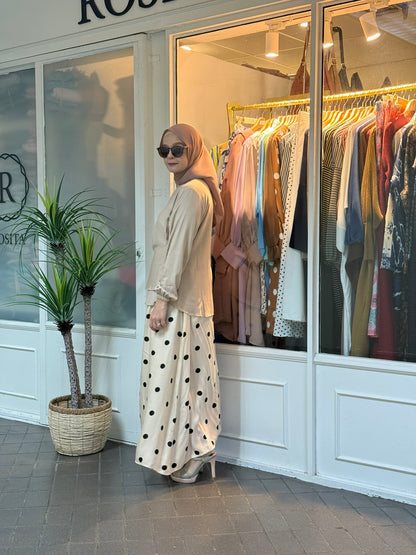 Emma Polka Dot Co-Ord Set in Latte (NEW!)