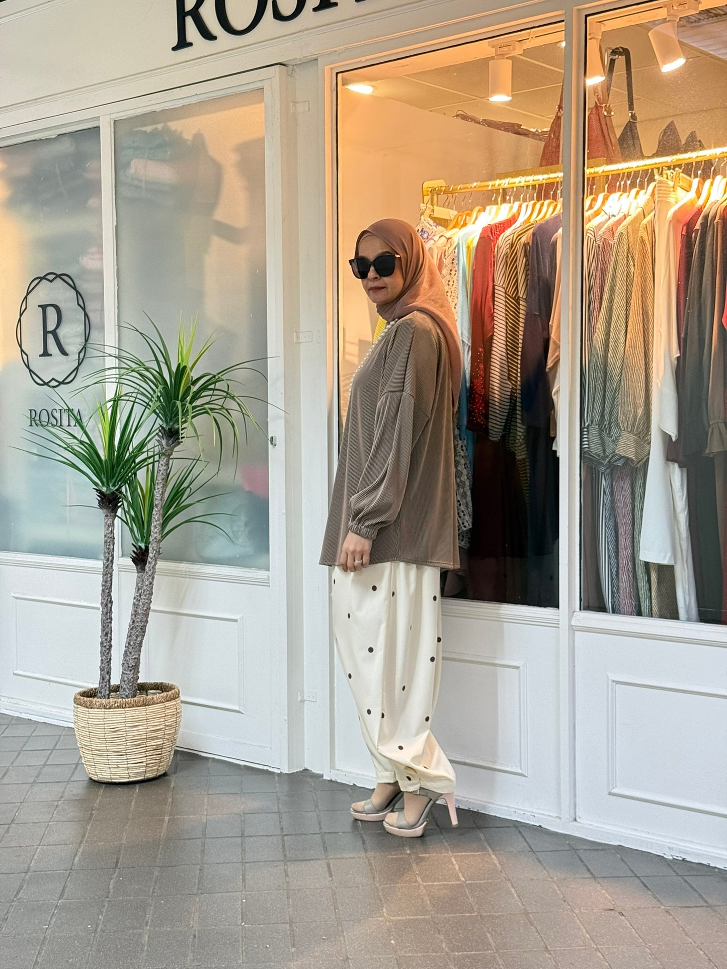 Yuki Pleated Top in Latte (NEW!)