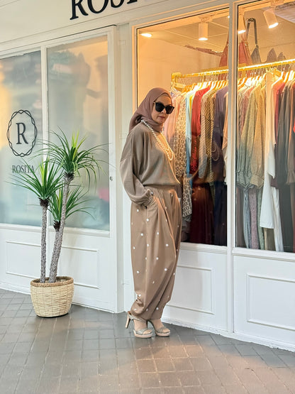 Hera Barrel Polkadot Pants in Latte (NEW!)