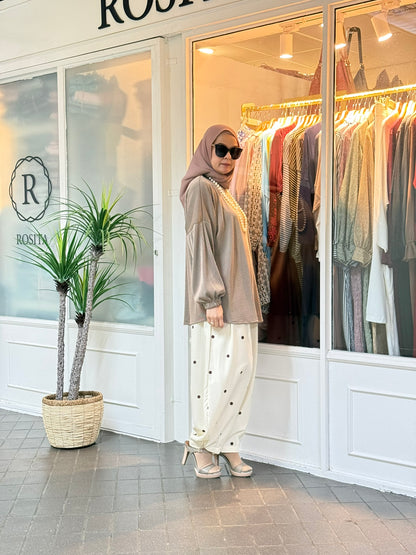 Yuki Pleated Top in Latte (NEW!)