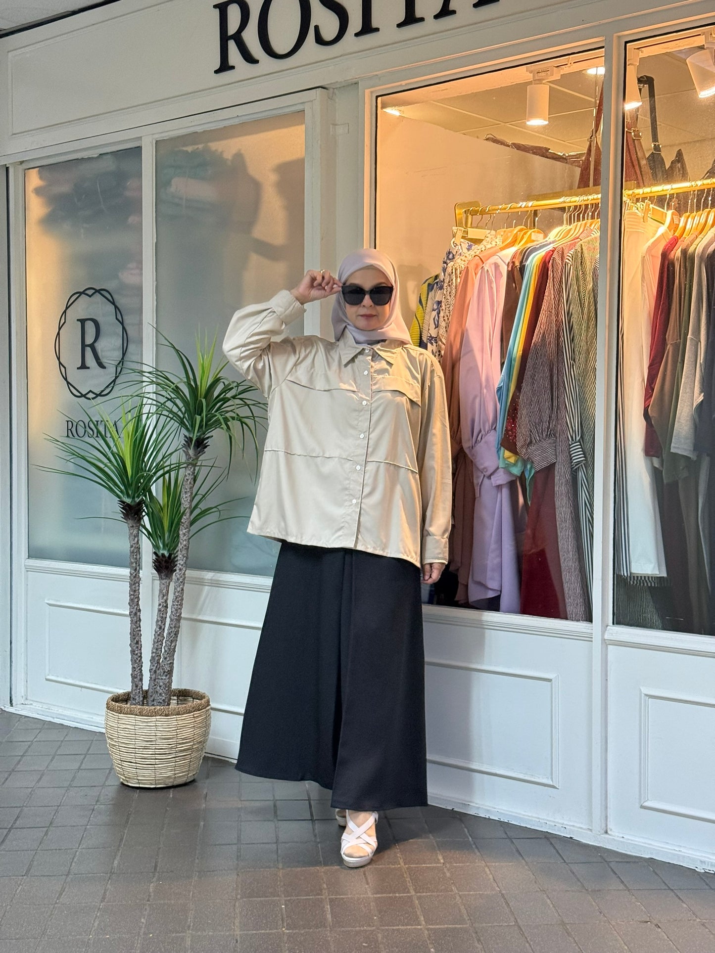 Neeja Blouse with Pocket in Latte (NEW!)