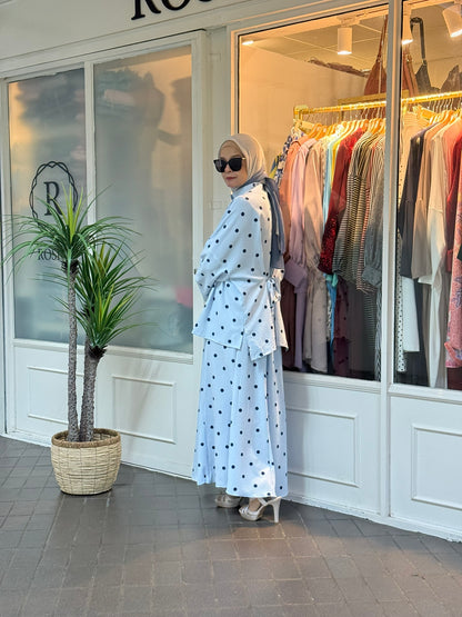 Jelita Polka Dot Co-Ord Set in Light Blue (NEW!)