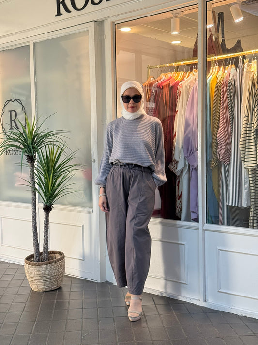 Audrey Barrel Pants in Grey (NEW!)