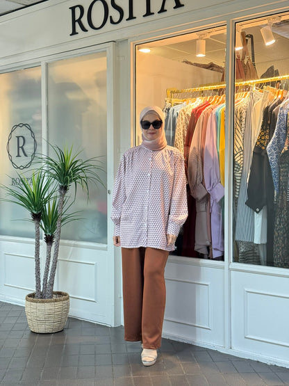 Lula Buttoned Down Blouse in Mauve (NEW!)