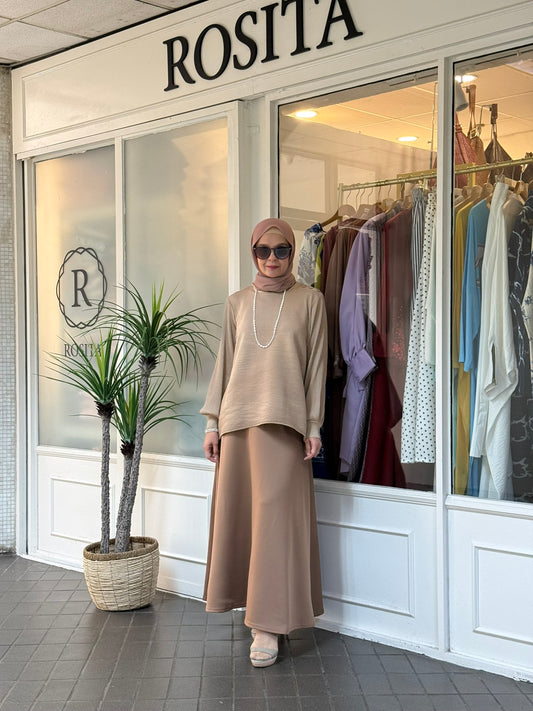 Sally A-Line Scuba Skirt in Milo (NEW!)