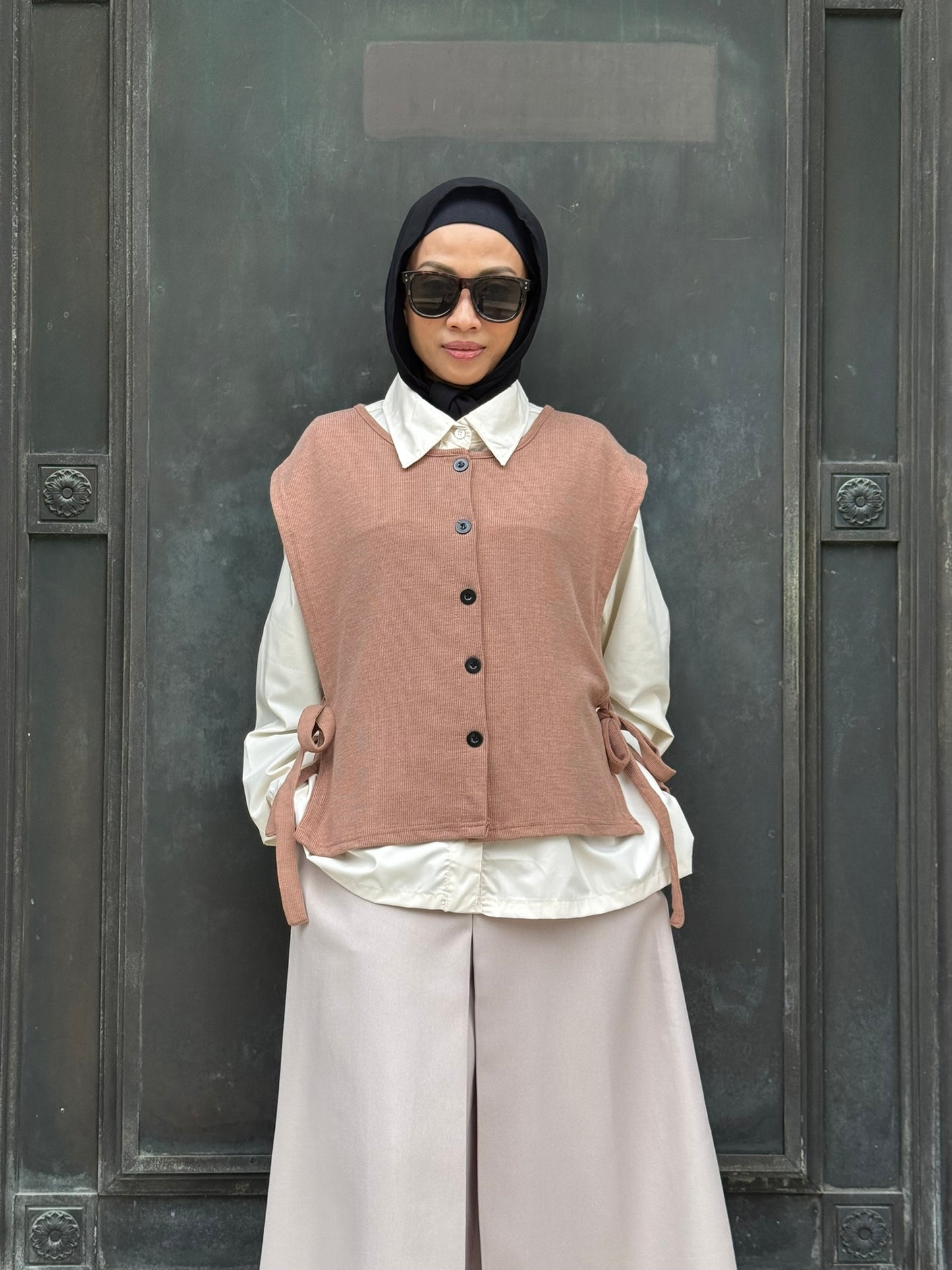 Vera Cotton Knit Vest in Milo (NEW!)