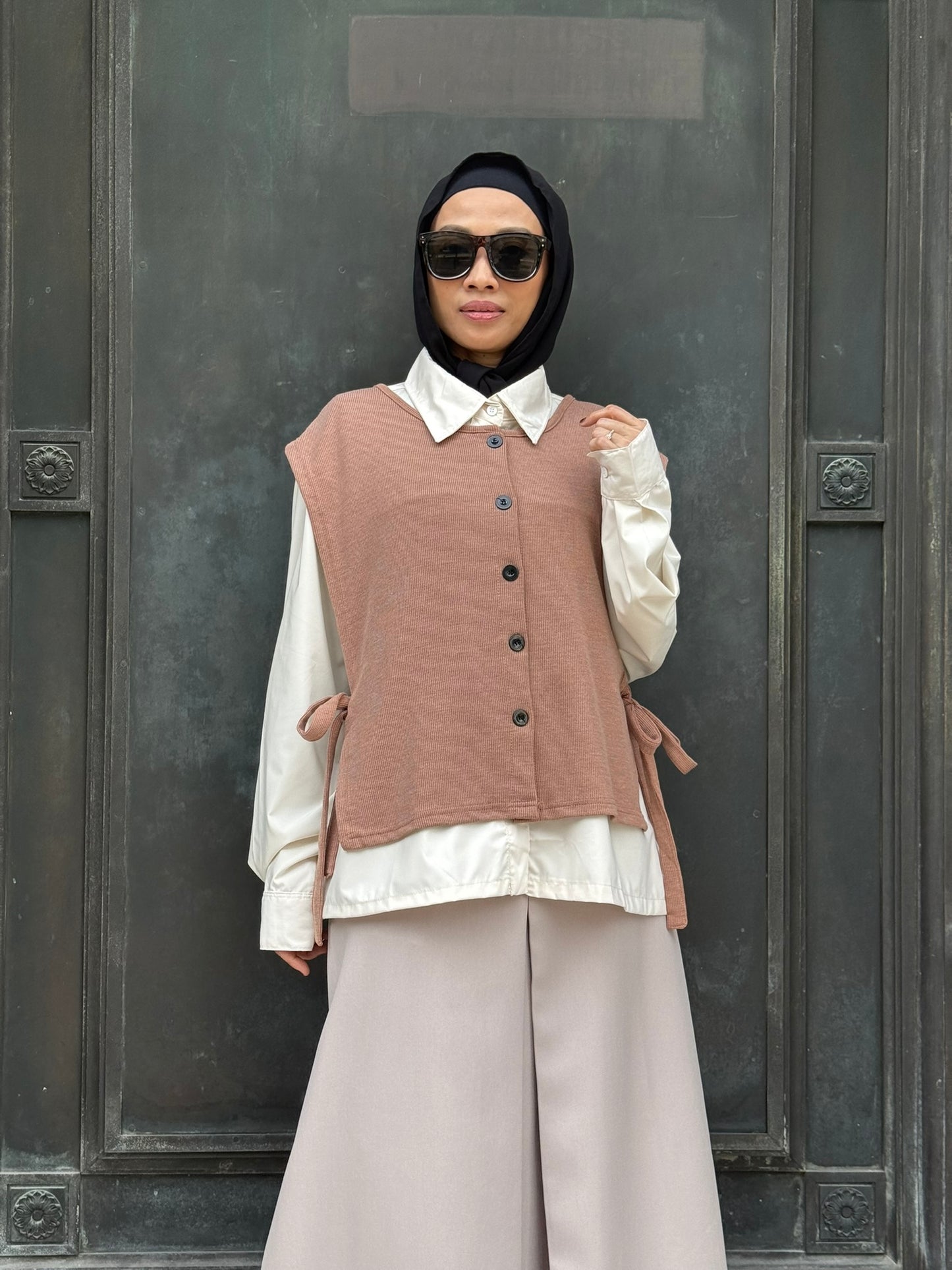 Vera Cotton Knit Vest in Milo (NEW!)