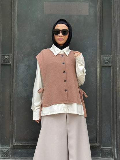 Vera Cotton Knit Vest in Milo (NEW!)