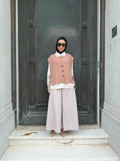 Vera Cotton Knit Vest in Milo (NEW!)