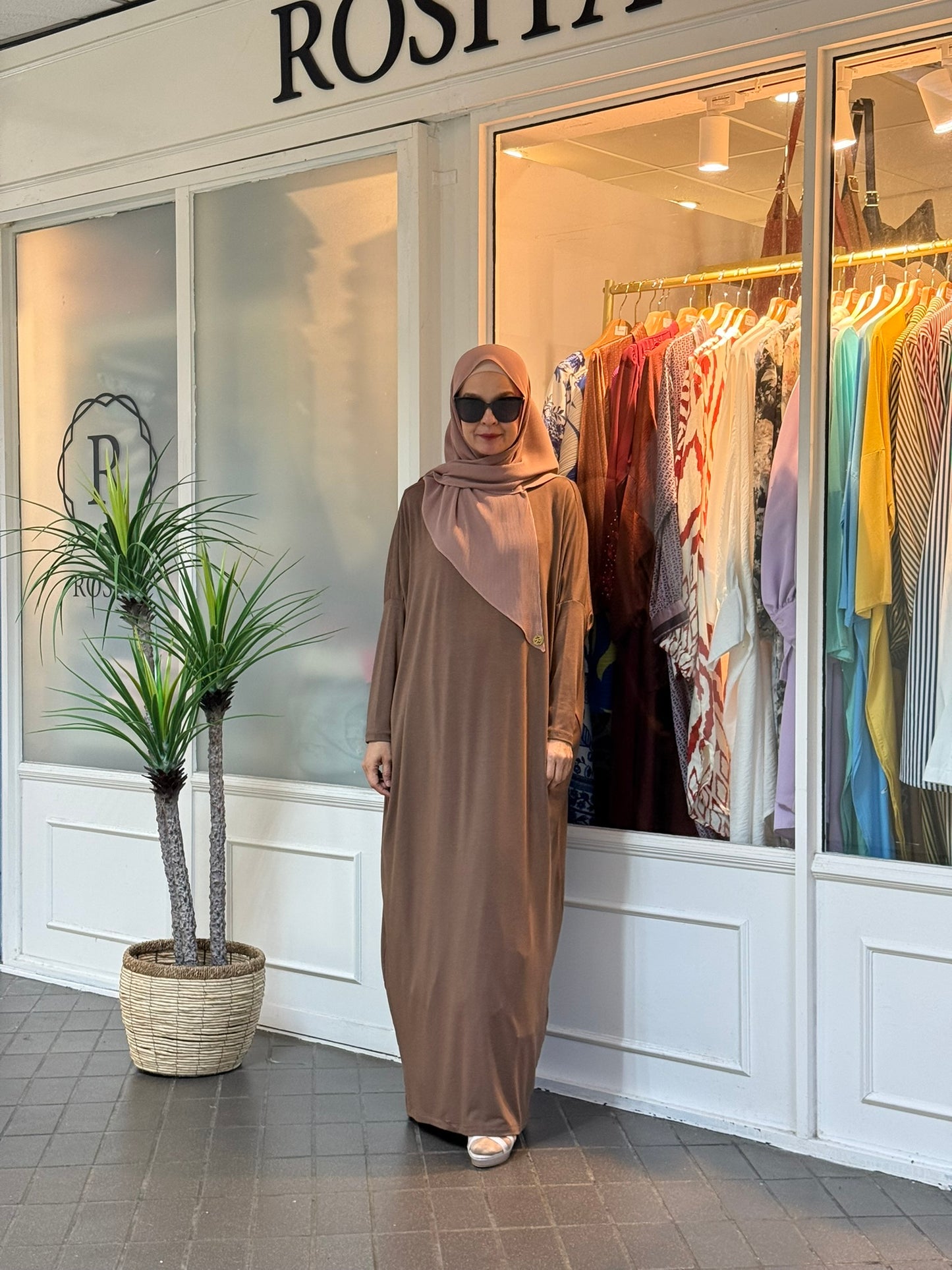 Alina Batwing Dress in Mocha (NEW!)