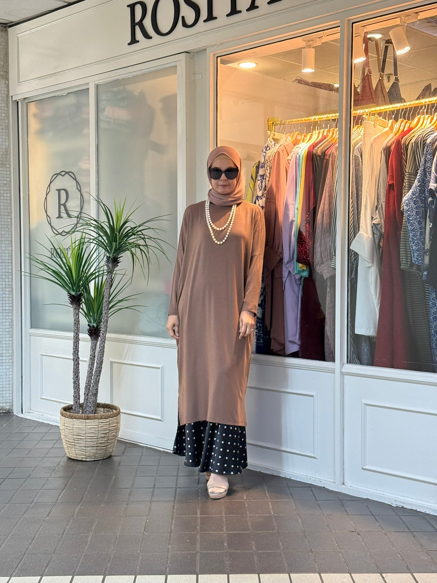 Yuna Batwing Tunic in Mocha (NEW!)