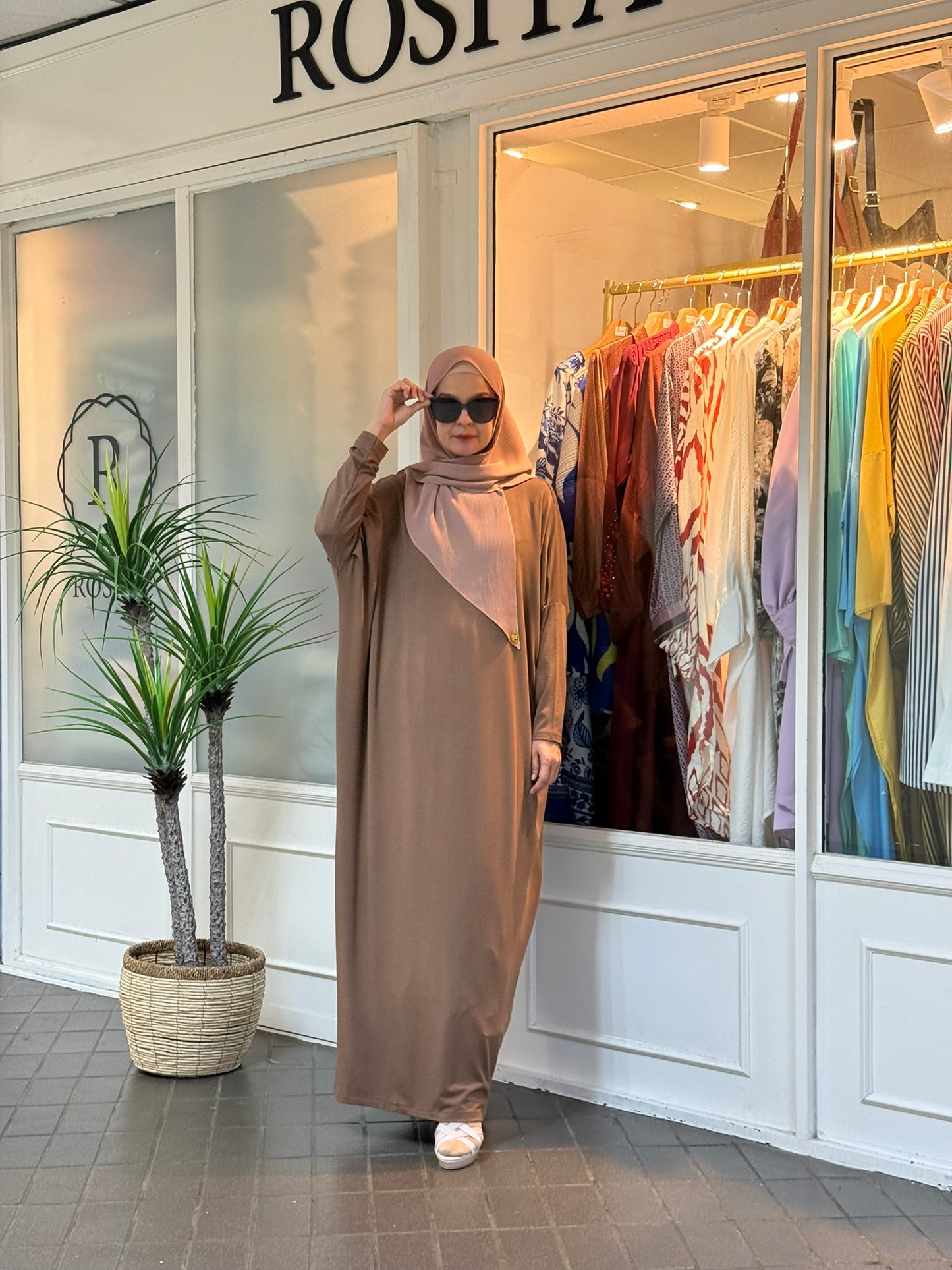 Alina Batwing Dress in Mocha (NEW!)