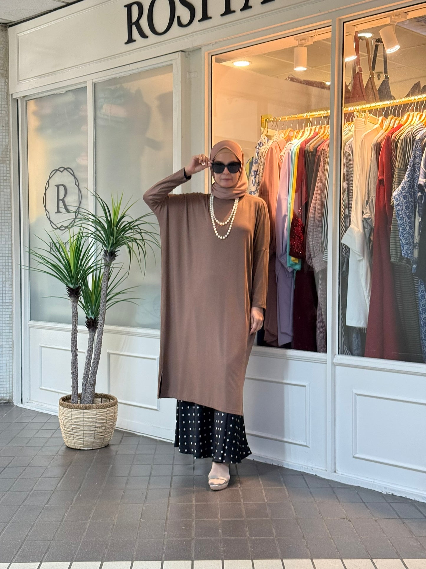 Yuna Batwing Tunic in Mocha (NEW!)