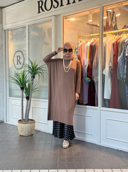 Yuna Batwing Tunic in Mocha (NEW!)