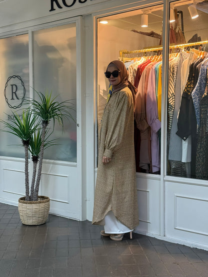 Sofea Long Tunic in Mustard Stripes (NEW!)