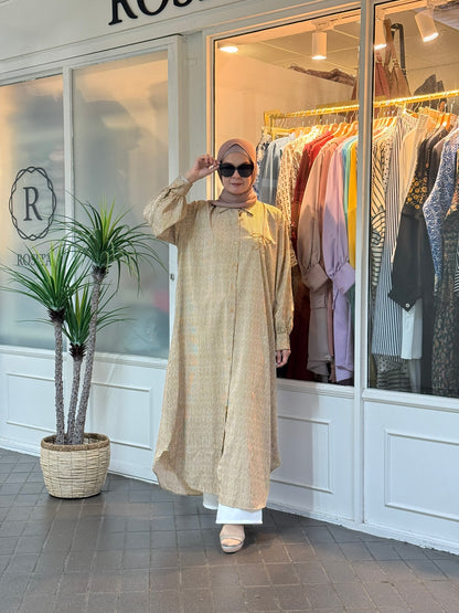 Sofea Long Tunic in Mustard Stripes (NEW!)